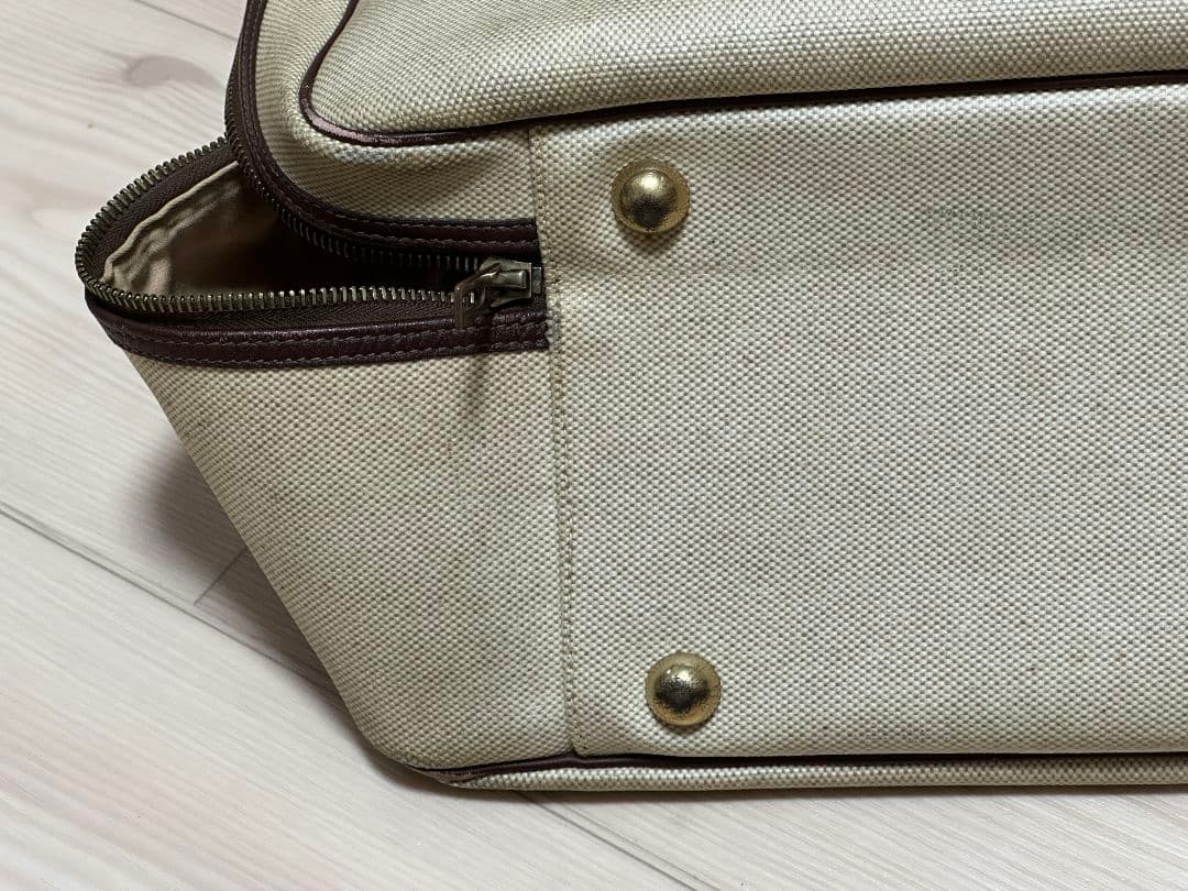 HERMES ヴィクトリア50 ボストンバッグ ベージュ