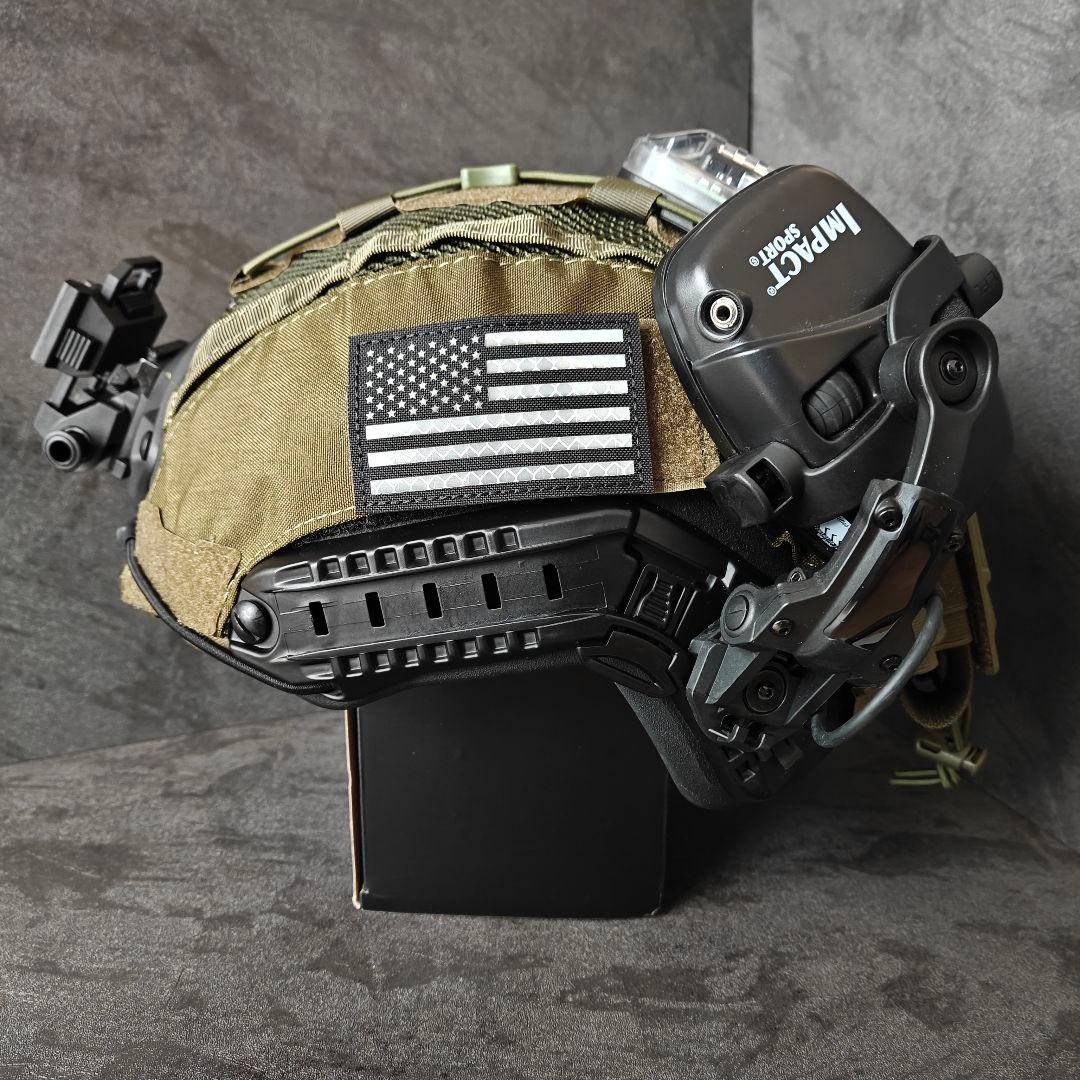 新品　実物NIJ IIIA防弾ヘルメット　Fast SFタイプ　ODフルセット