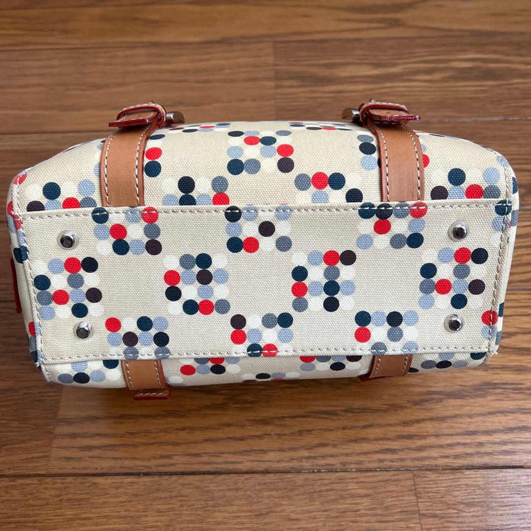 バーバリーブルーレーベル　ドット柄キャンバスミニボストンバッグ　レア