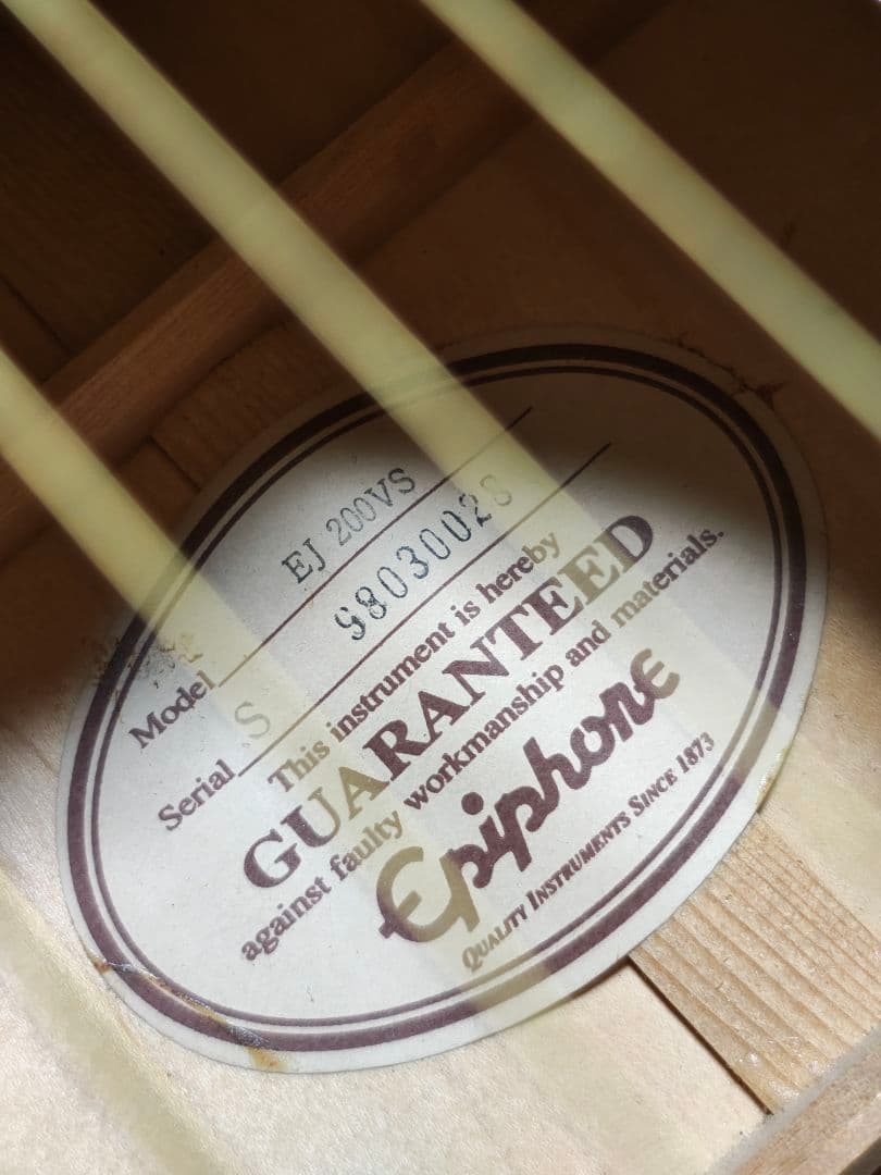 Epiphone EJ-200VS/美品