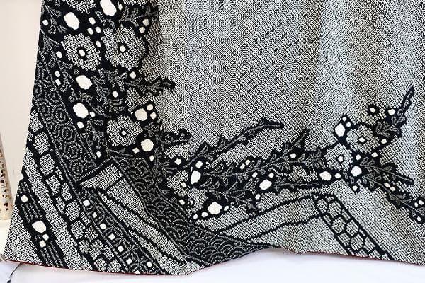 ★専用★美品 訪問着 黒 総絞り 熨斗 枝花 身丈161cm 裄丈68cm