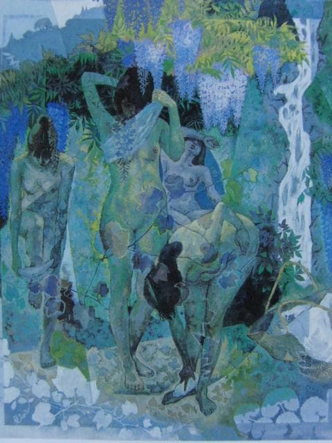 小林哲夫、渓声山色、希少な画集より、新品高級額・額装付