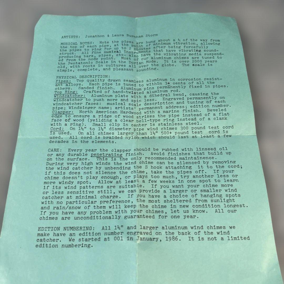 ‼️大特価中　#350 中型ウインドチャイム シルバー