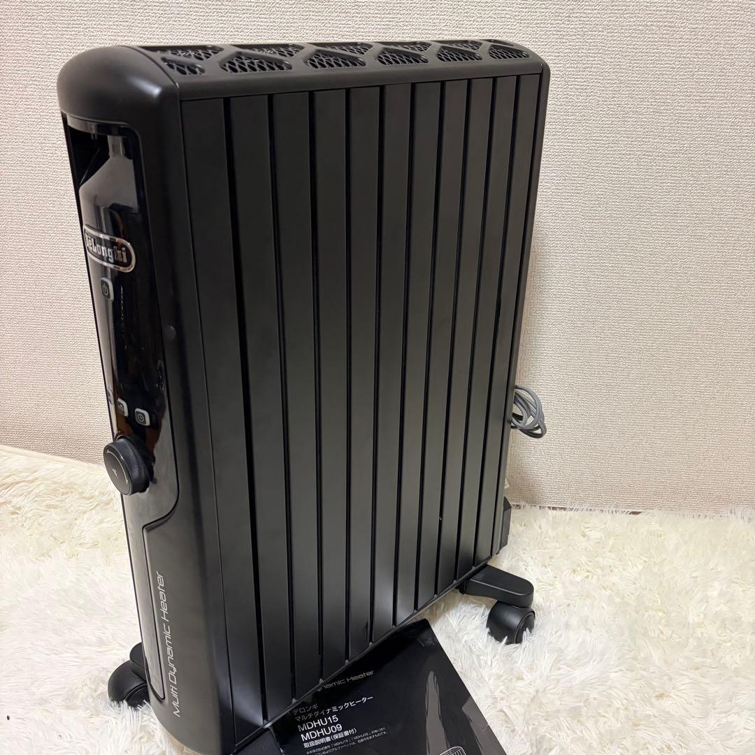 極美品 ✨ デロンギ オイルヒーター MDHU15-PB ブラック リモコン付き