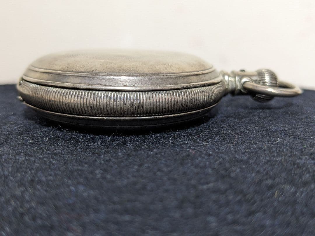 ♦ウォルサム社 銀製鉄道懐中時計 1800年代末頃 アメリカ国内製造 骨董品