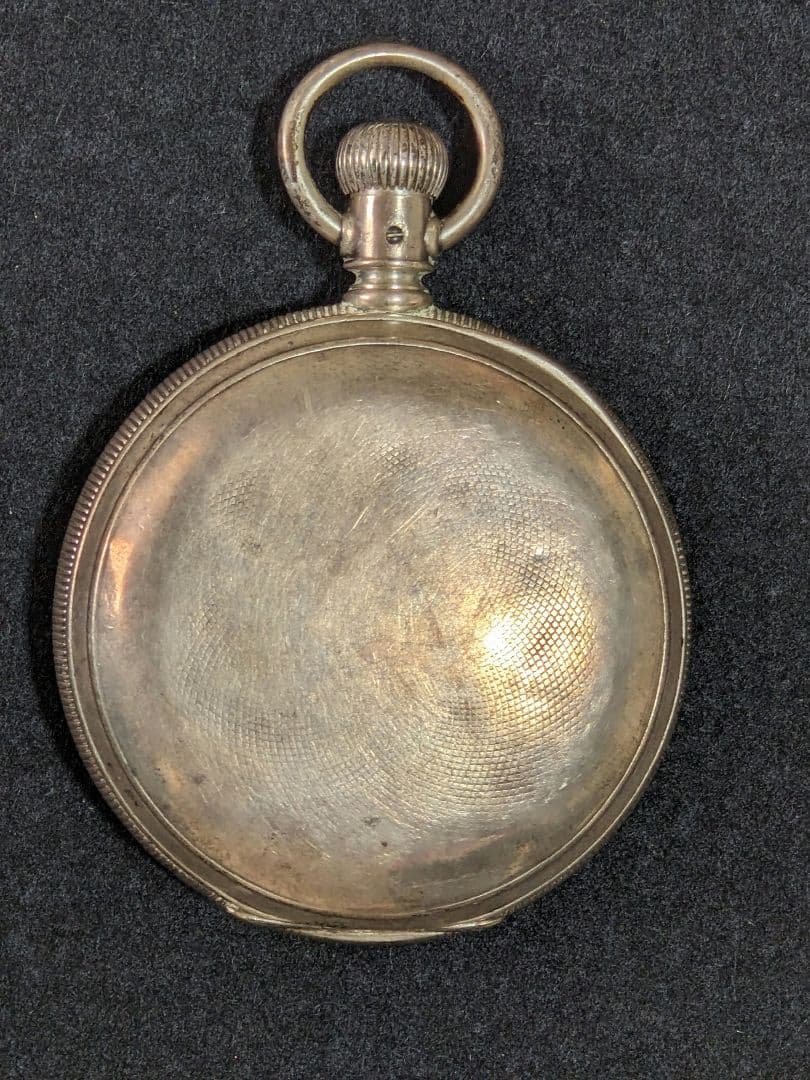 ♦ウォルサム社 銀製鉄道懐中時計 1800年代末頃 アメリカ国内製造 骨董品