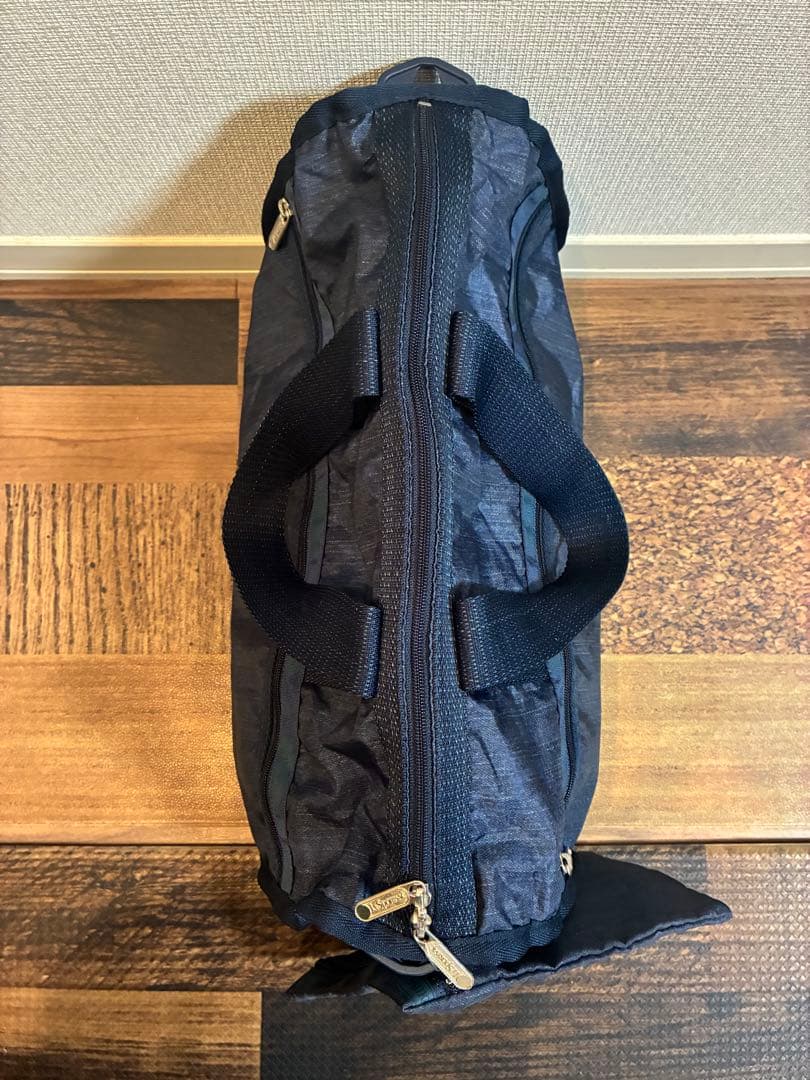 新品　レスポートサック ボストンバッグ　濃いデニムブルー×ネイビー