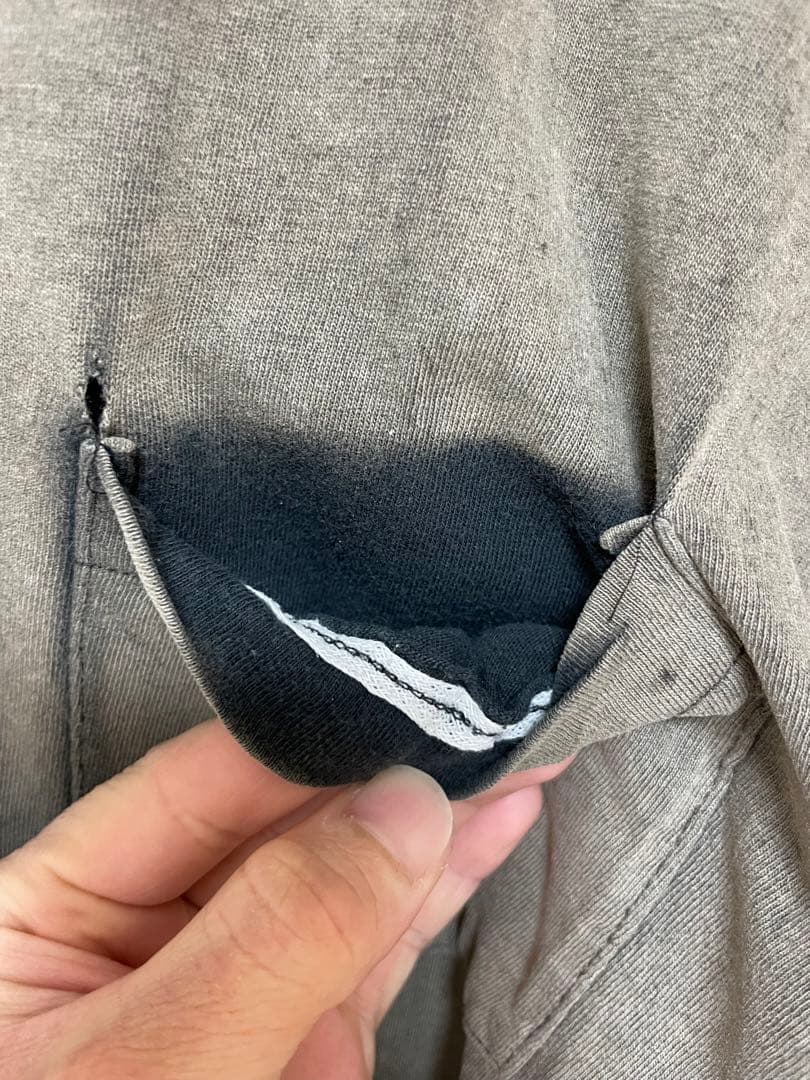 80s 90s USA製　胸ポケットTシャツ スーパーフェード　ブラック