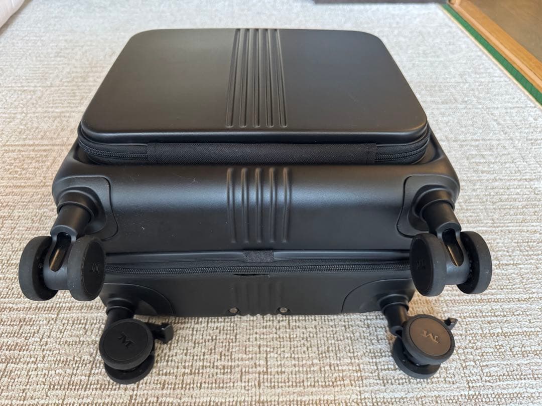 美品マイモMAIMOフロントオープン　STAND Uスーツケース SS ブラック