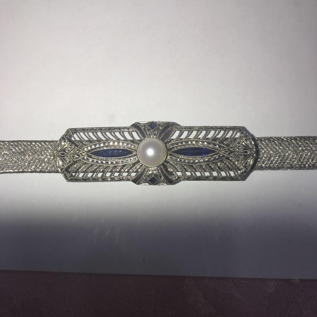 帯締め(銀細工石使い・銀糸帯)