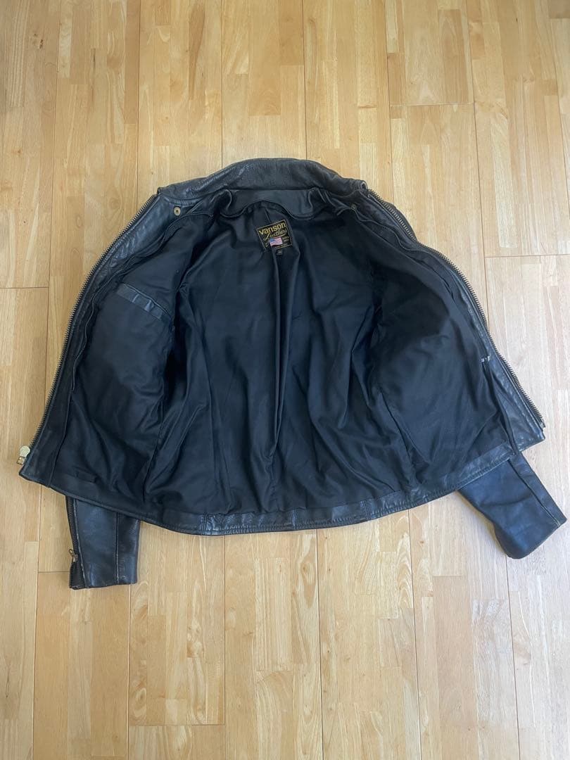 ユンボ　VANSON F 36 ライダース 牛革 本革 オールドold