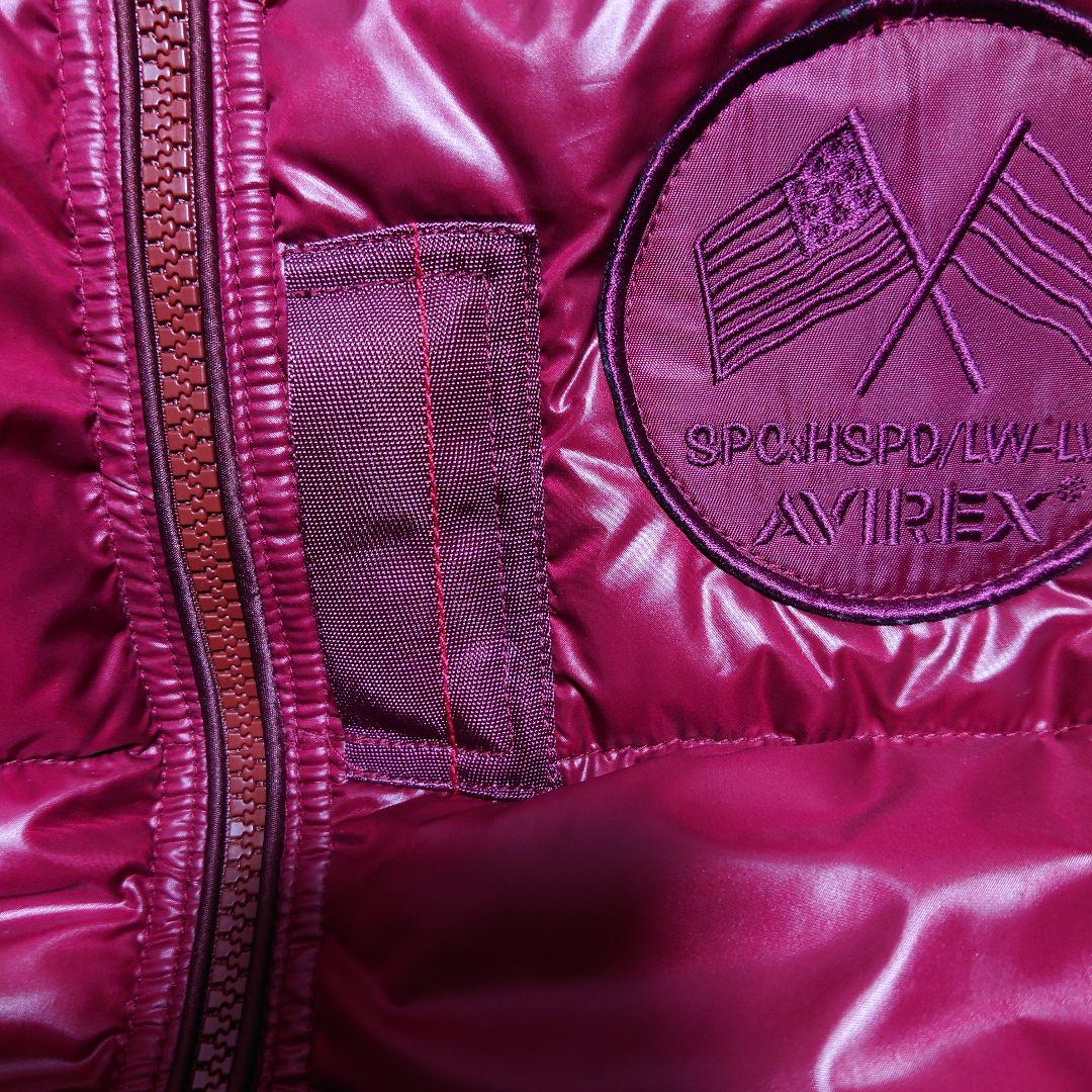 AVIREX(アヴィレックス)、メンズ中綿ブルゾン、ワインレッド、メンズМ