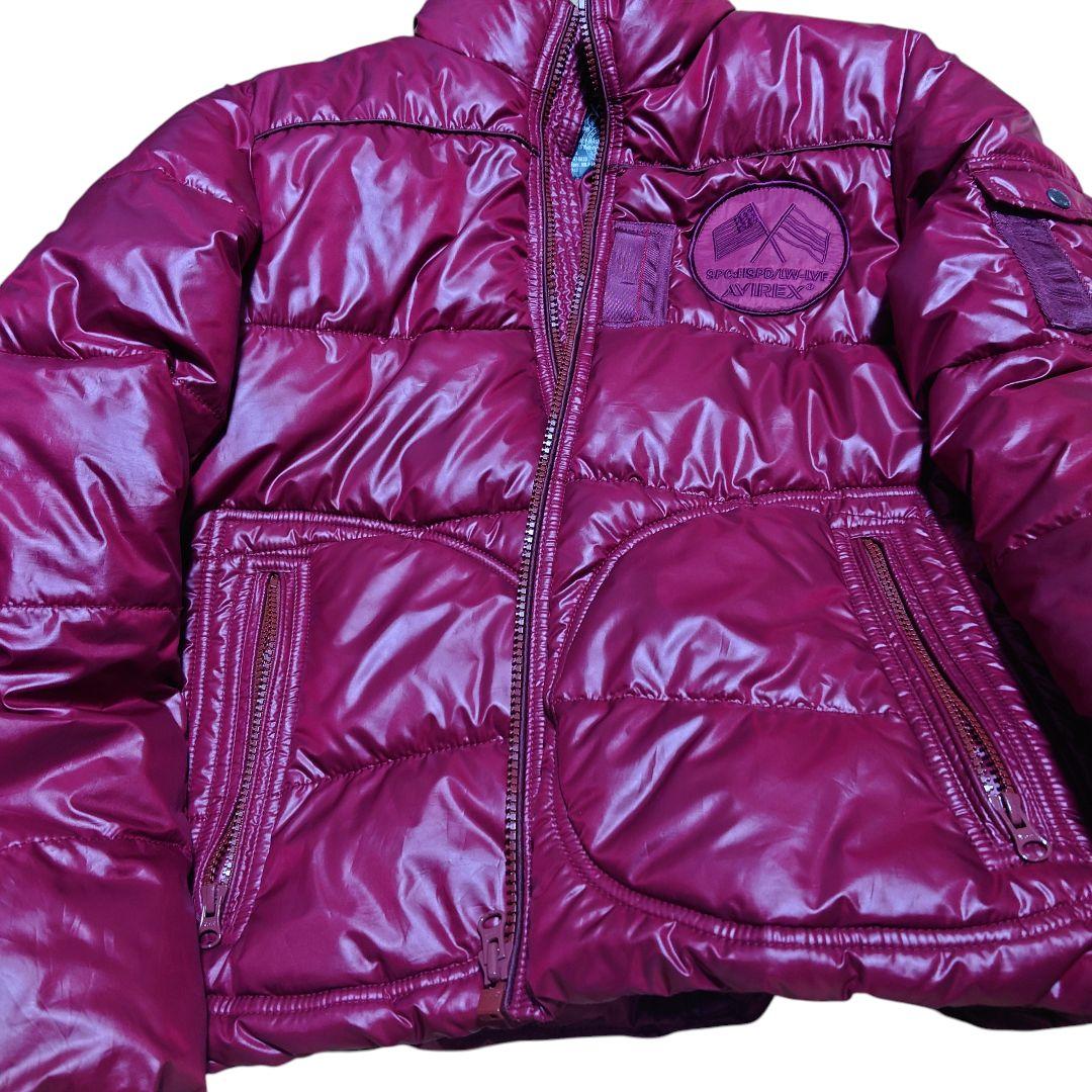 AVIREX(アヴィレックス)、メンズ中綿ブルゾン、ワインレッド、メンズМ