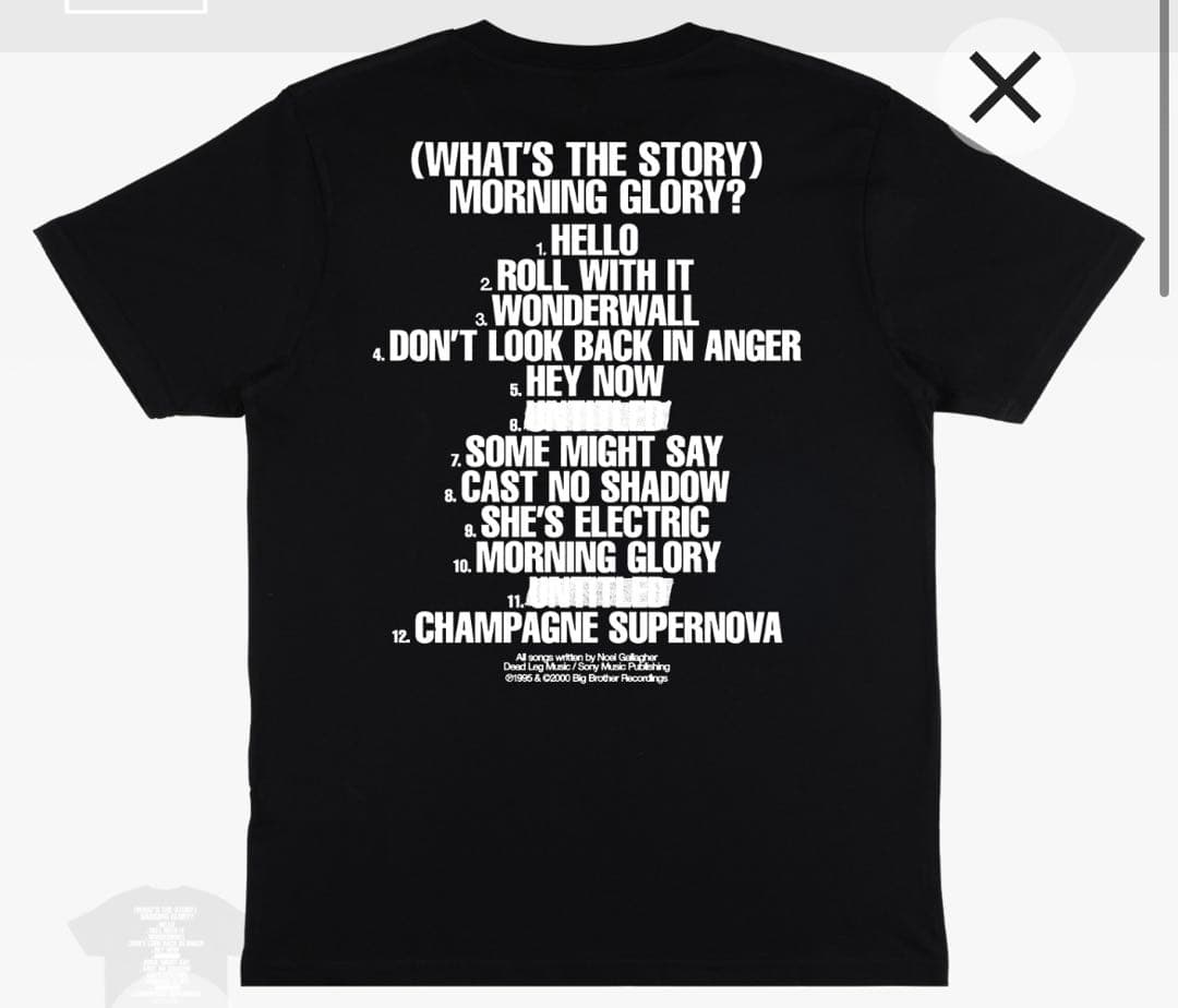 UK限定◆ oasis Morning Glory オフィシャル Tシャツ　L