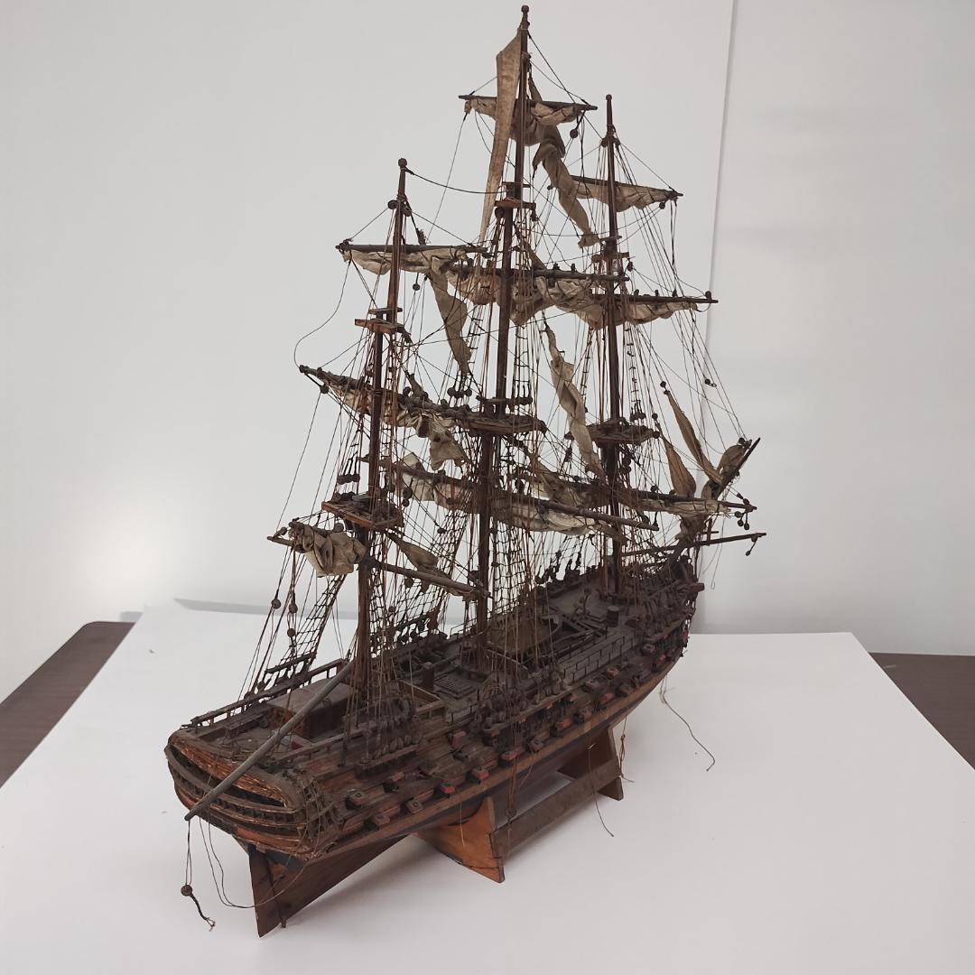 帆船模型 約90cmx70cm 木製