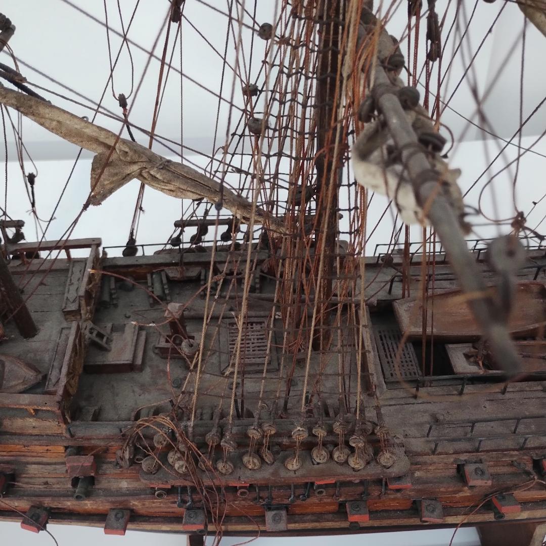 帆船模型 約90cmx70cm 木製