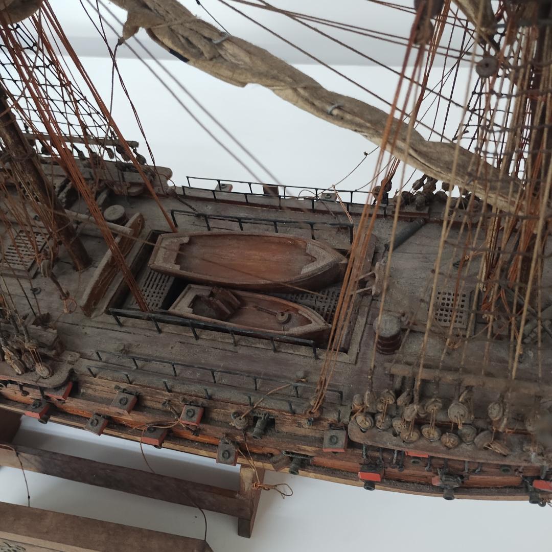 帆船模型 約90cmx70cm 木製