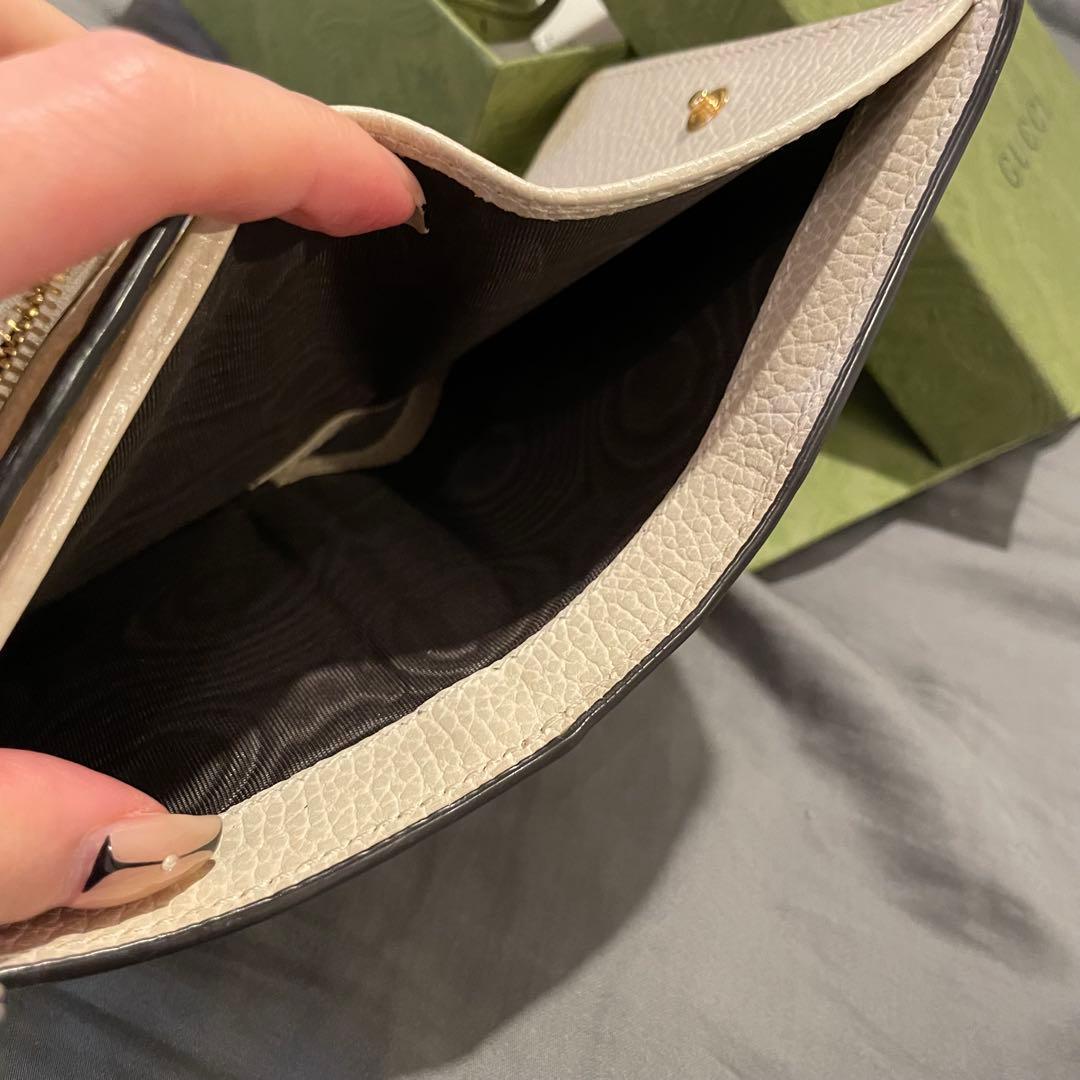 ※即購入OK※【正規品】 GUCCI 二つ折り財布　GGマーモント ホワイト