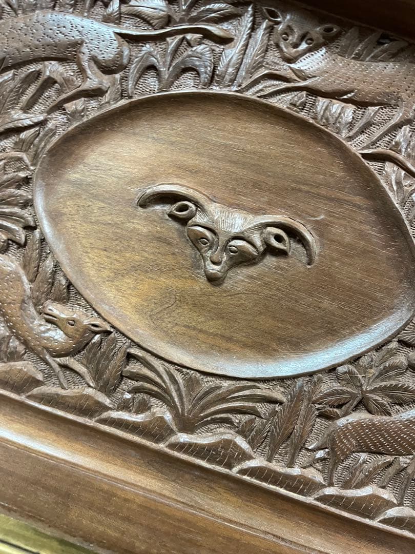 インド　アニマル　動物　カシミールヤギ　伝統工芸品　木製彫刻　ジュエルボックス