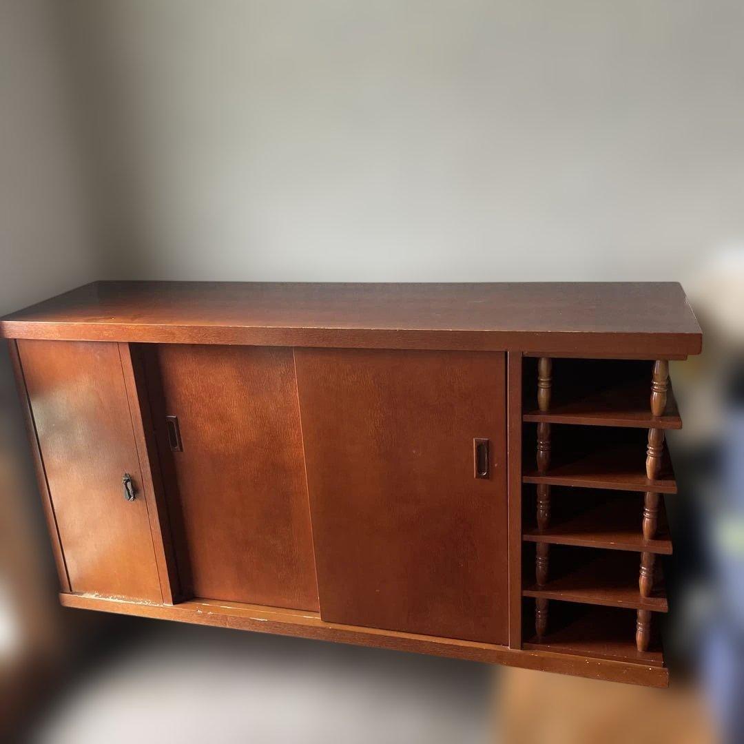 【値引不可】 引き戸 下駄箱 幅約150cm 古民家 棚