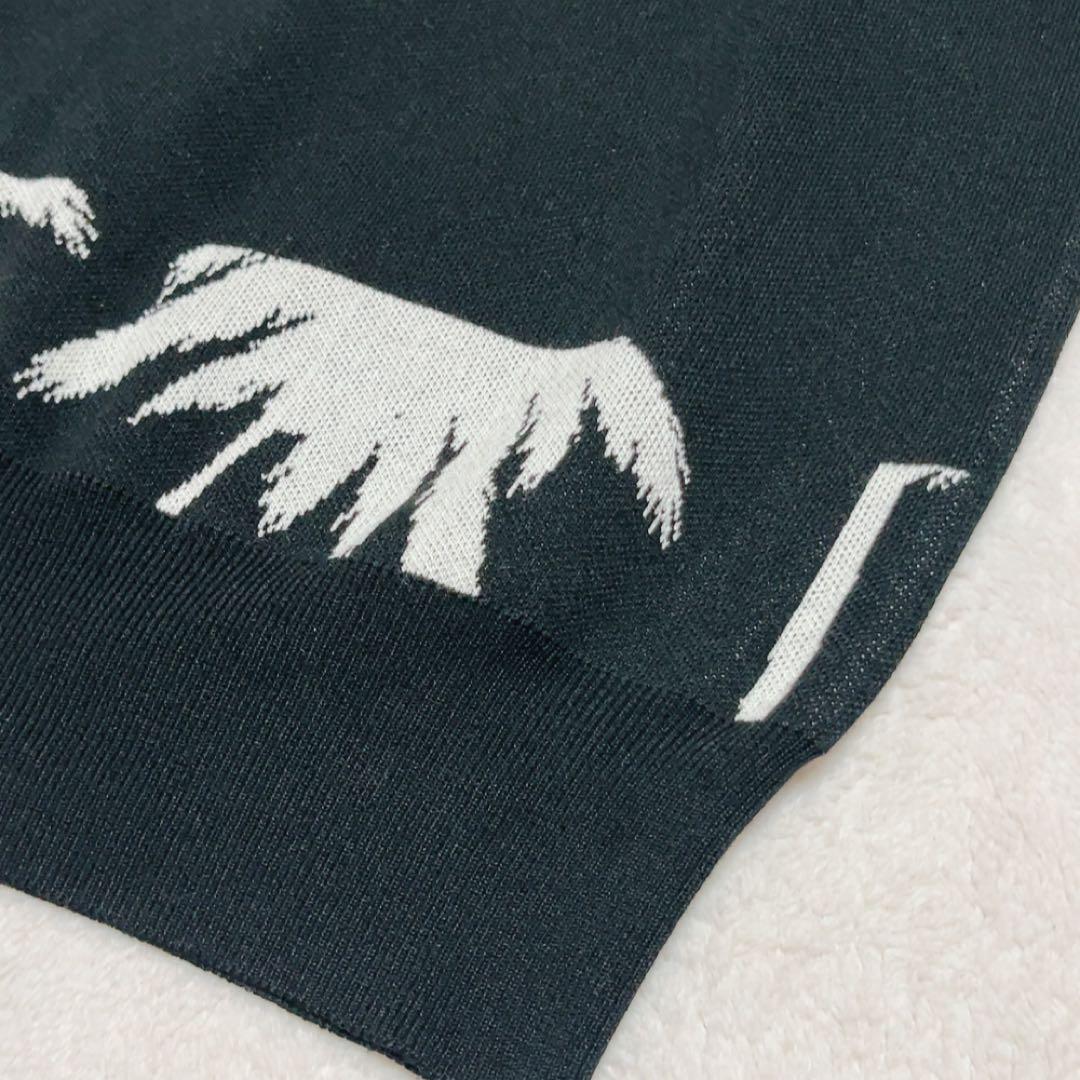 極美品　マークアンドロナ　ニット　セーター　シルバープレゼント　ヤシの木　総柄