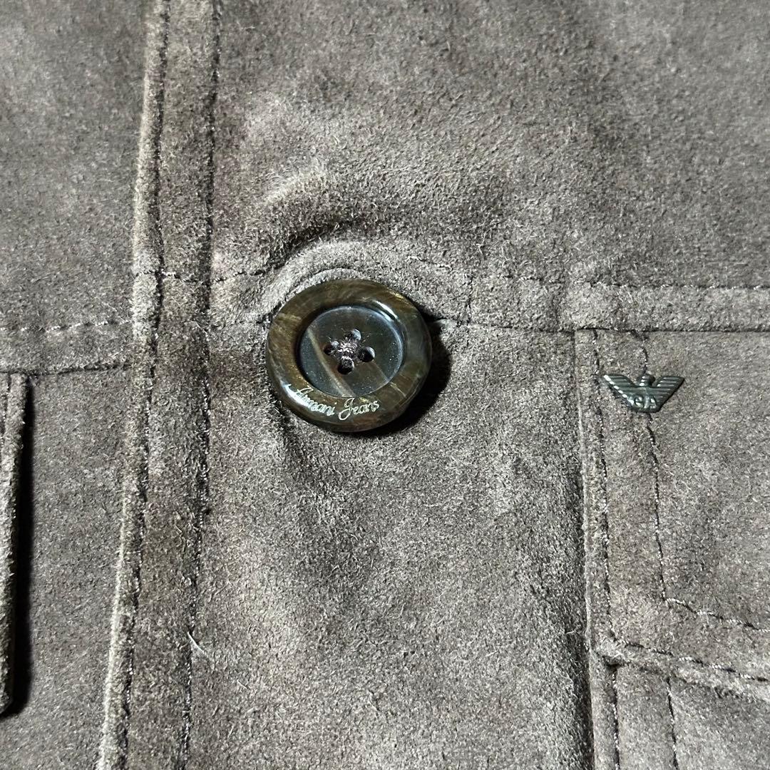 ARMANI JEANS スウェードレザー ジャケット ブラウン系 L