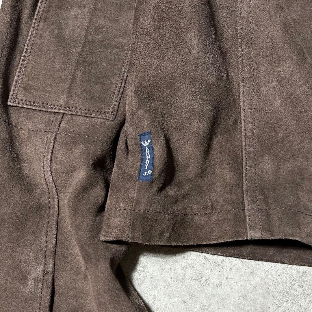 ARMANI JEANS スウェードレザー ジャケット ブラウン系 L