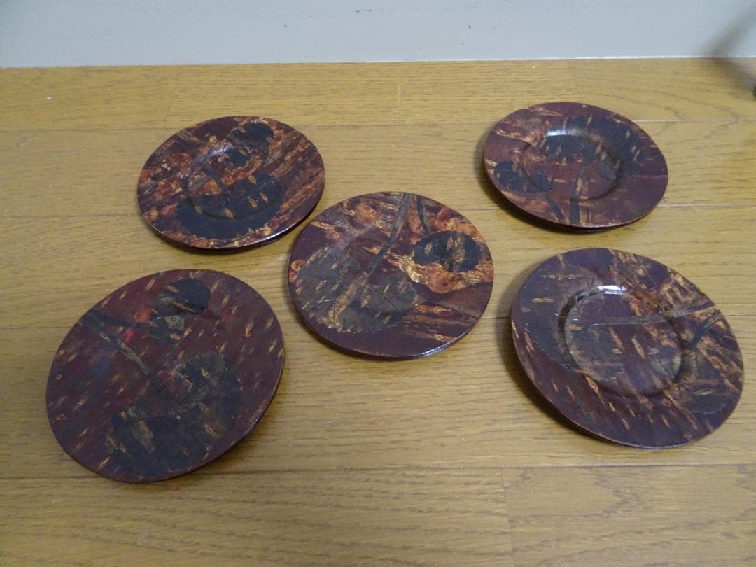 桜皮製品：10種類　茶びつ　茶托　菓子器　花瓶　大皿　茶托　　雪駄などde-5