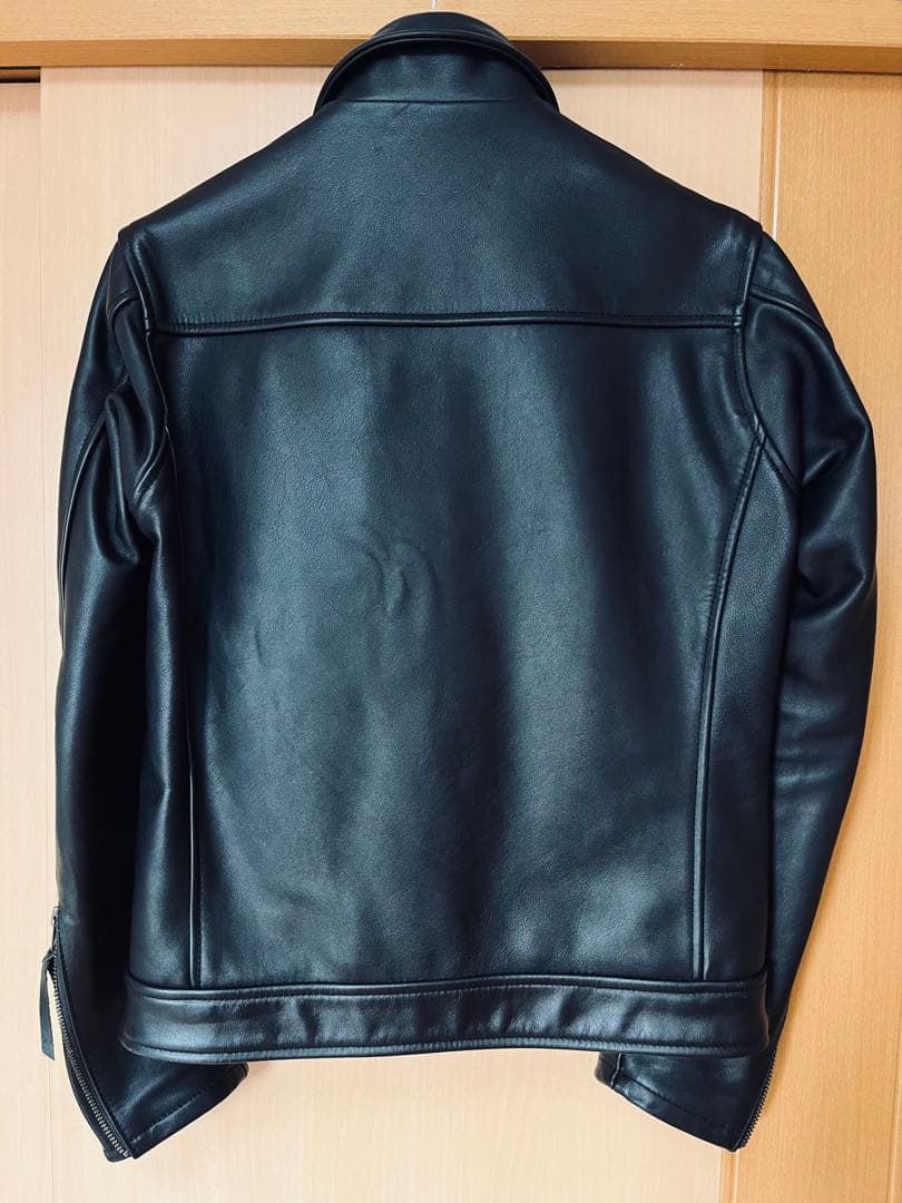 カドヤ襟付きシングルライダースTCR2サイズL /KADOYAレザージャケット