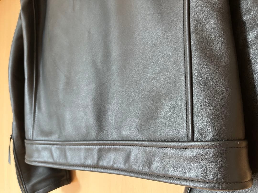 カドヤ襟付きシングルライダースTCR2サイズL /KADOYAレザージャケット