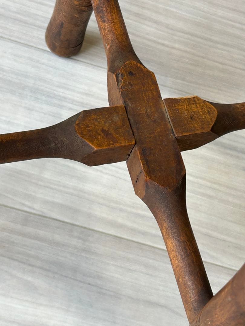 アンティーク 木製スツール　丸椅子　アトリエ　ビンテージ　古道具　チェア　レトロ