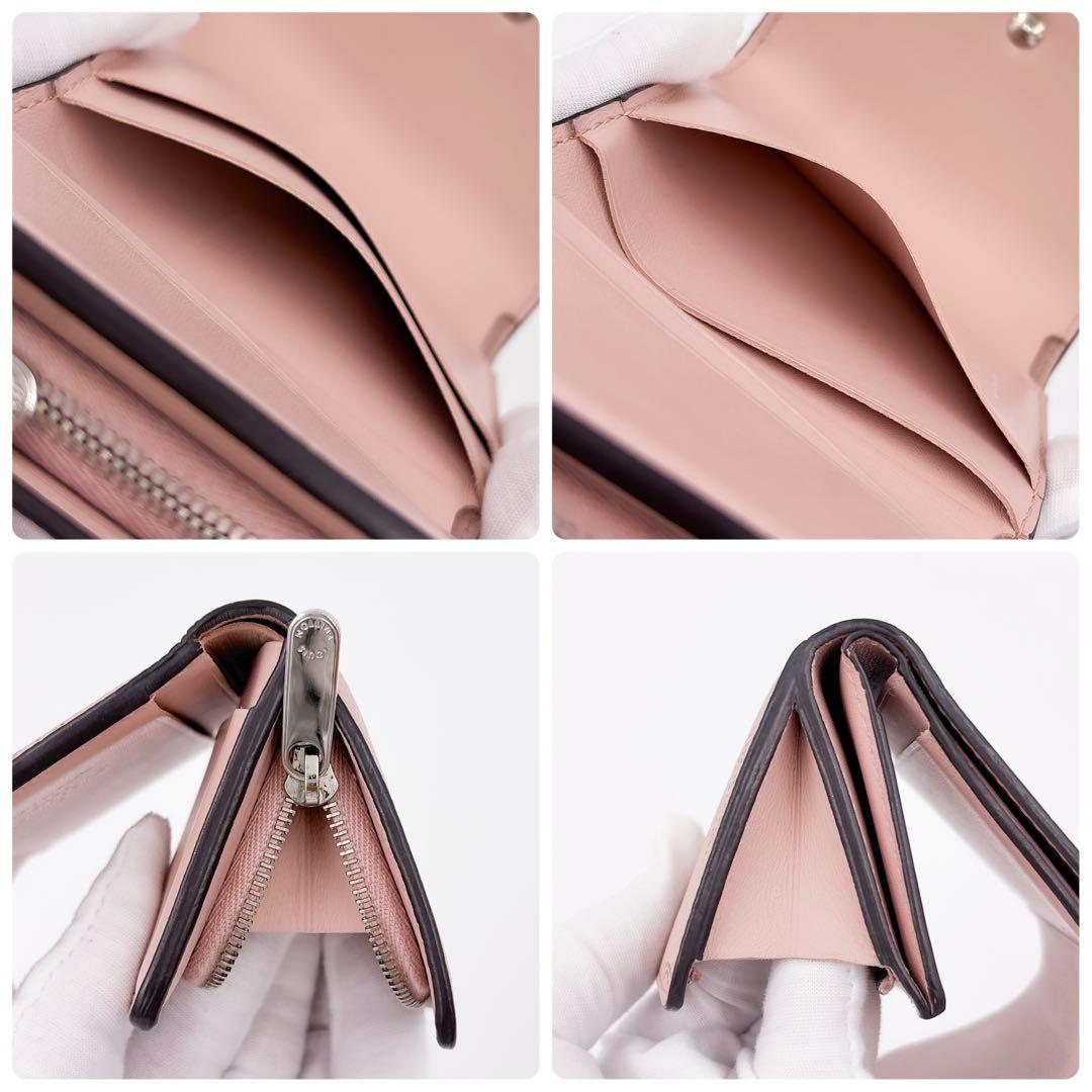 【超美品】ルイヴィトン マヒナ ポルトフォイユ イリスXS マグノリア 三つ折り