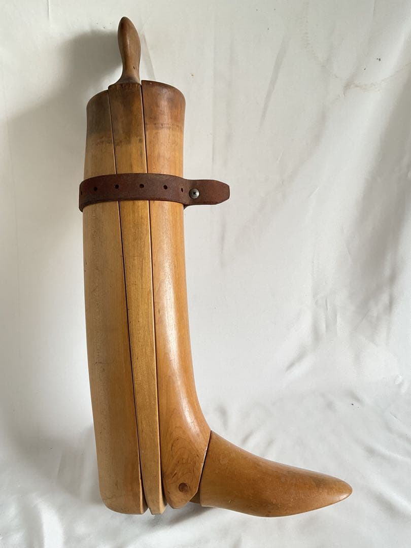 希少！古い木製「ブーツ・キーパー/」ストレッチャー」左足用