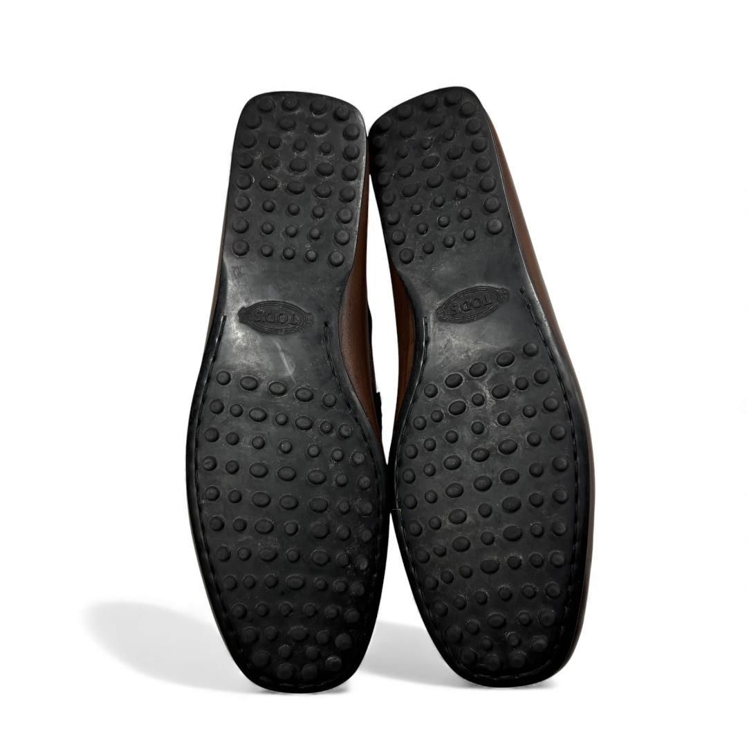 美品 TOD's ダブルTビットローファー ブラウン 7.5 (約26cm)
