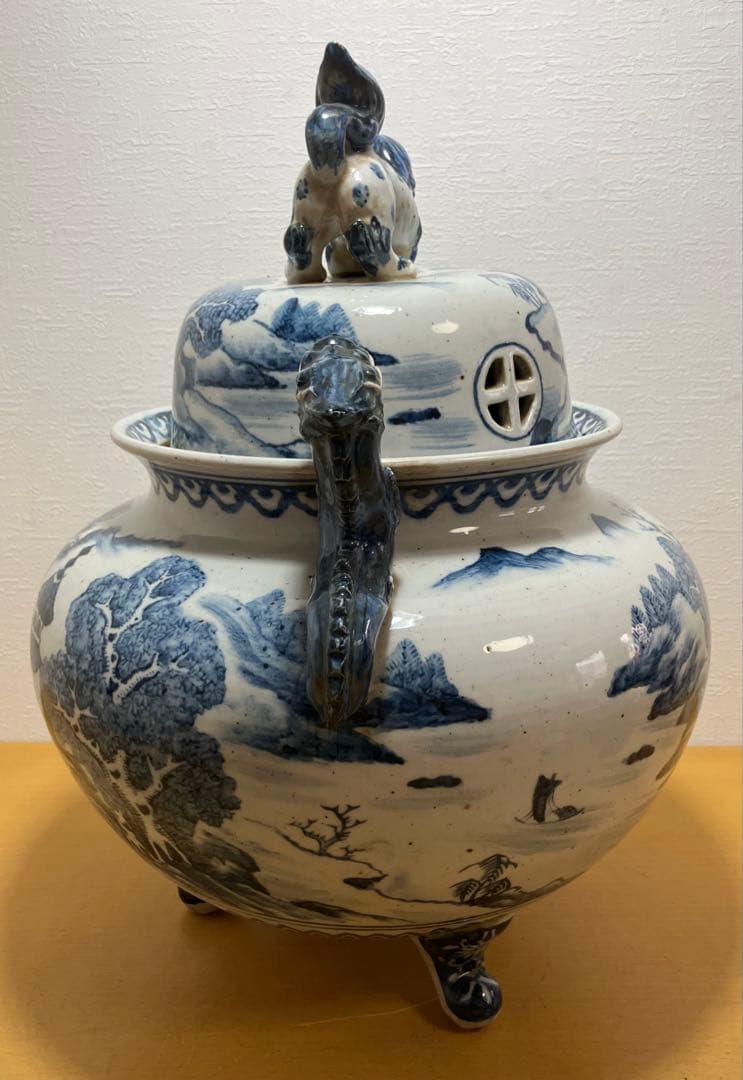 【香炉】特大香炉　高さ：42㎝　陶器　骨董品　古美術　アンティーク