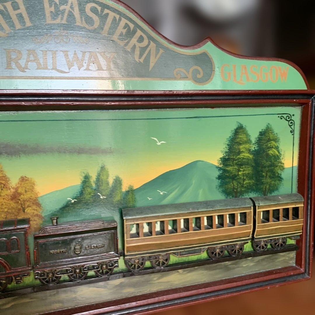 ロンドン・ノースイースタン鉄道 蒸気機関車 立体 風景　アンティーク