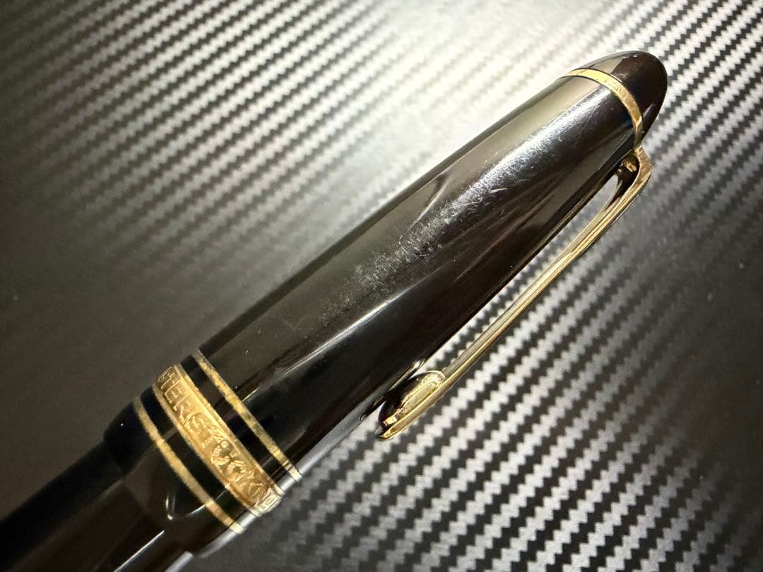 美品 モンブラン マイスターシュテュック 146 14K 全金 F 細字 万年筆