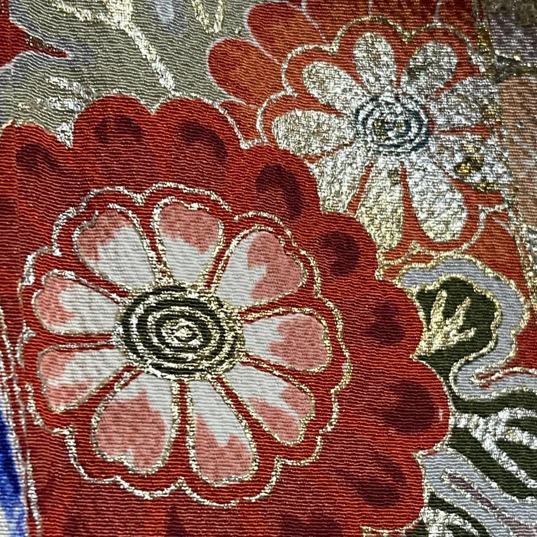 【新品未使用・仕立上・正絹】振袖－４＜金銀彩柄・ぼかし染め＞丈１５７㎝　裄６３㎝