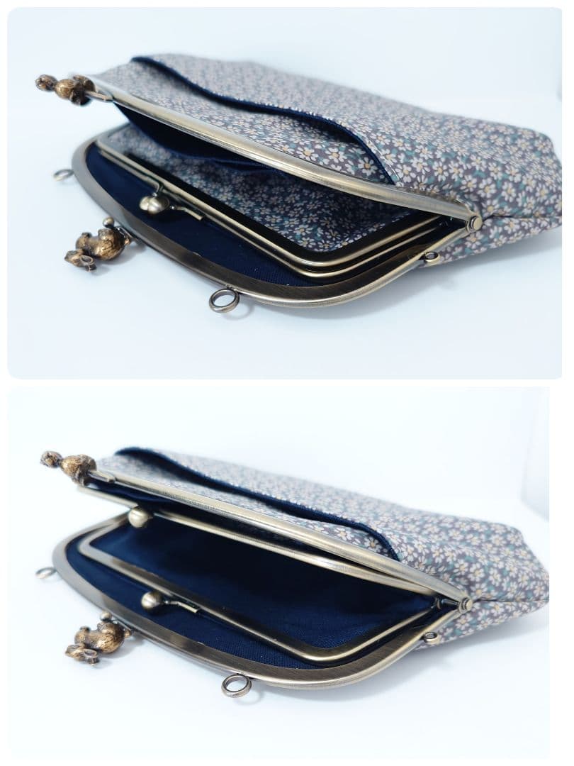 うさこ〜 リバティ リトルマーガレット がま口 ポーチ 3点