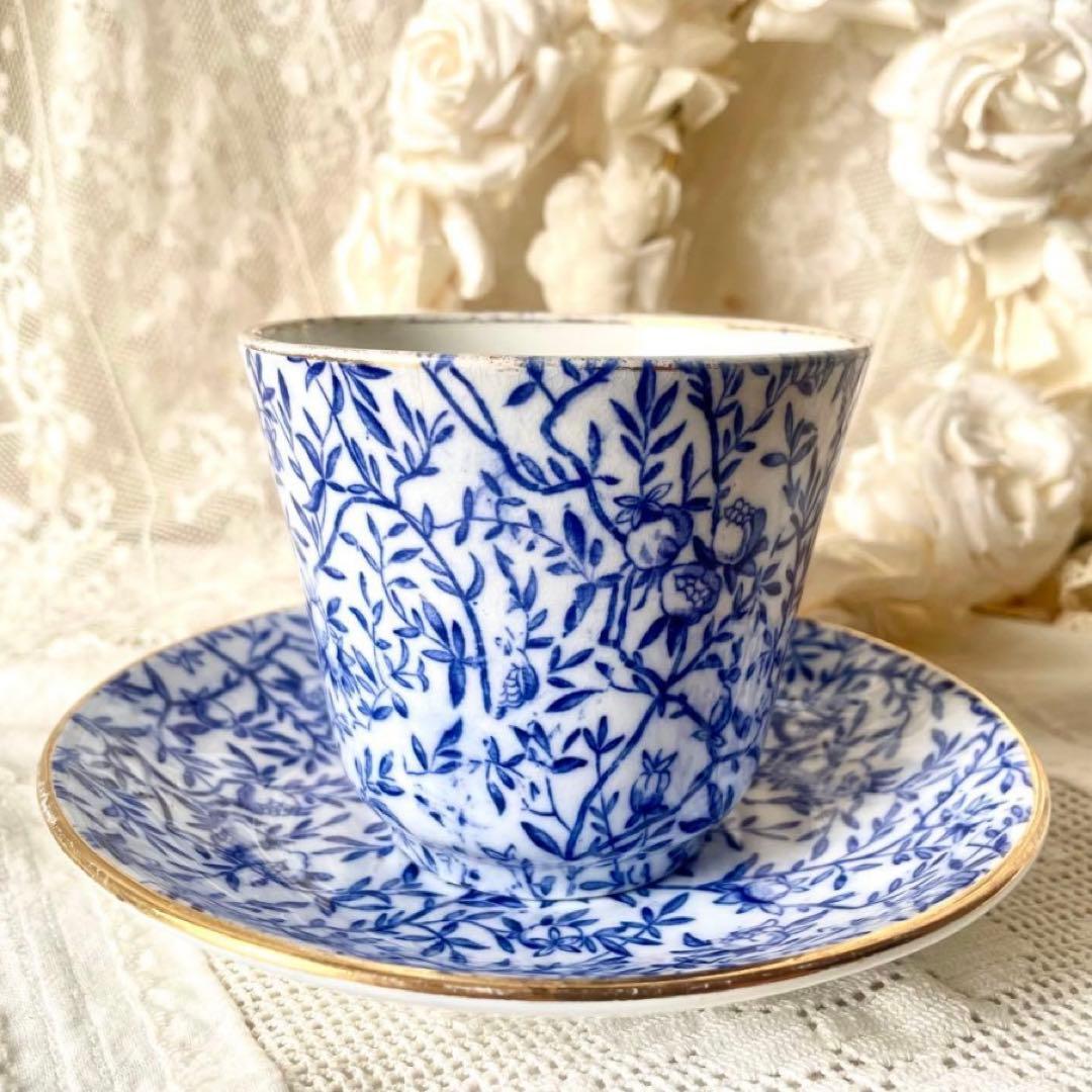 2客セットザクロ柄カップ&ソーサーC&S マーストリヒト　検フランスアンティーク