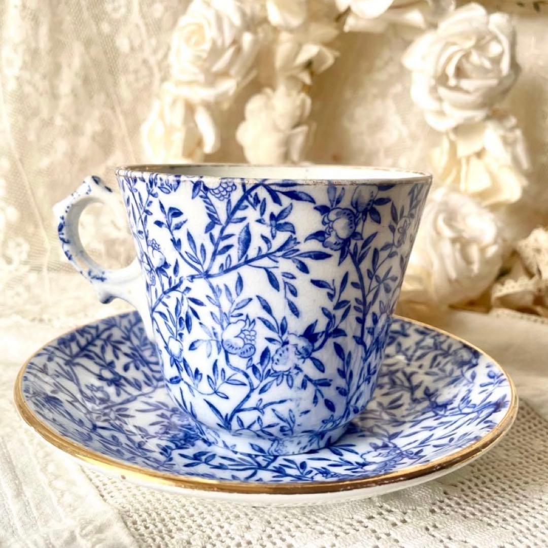 2客セットザクロ柄カップ&ソーサーC&S マーストリヒト　検フランスアンティーク