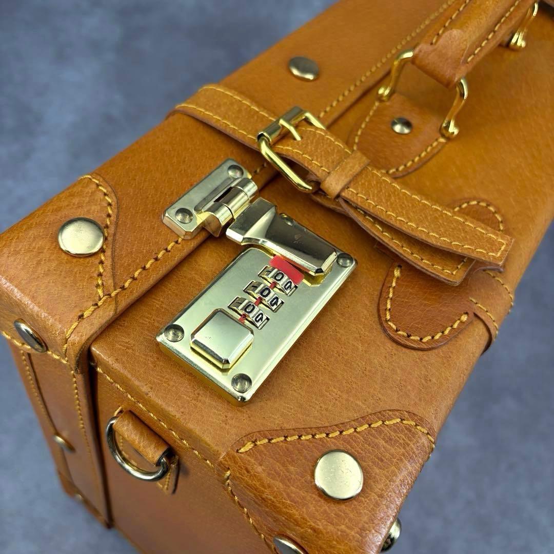 【良品✨】シフレ ユーラシア 2way トランクバッグ ショルダー キャメル