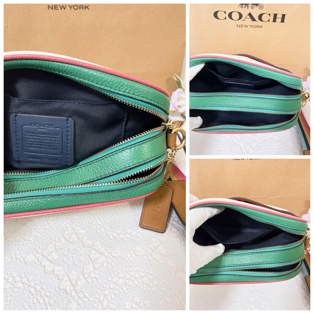 【美品】COACH コーチ ショルダーバッグ カメラバッグ 斜め掛け チャーム付