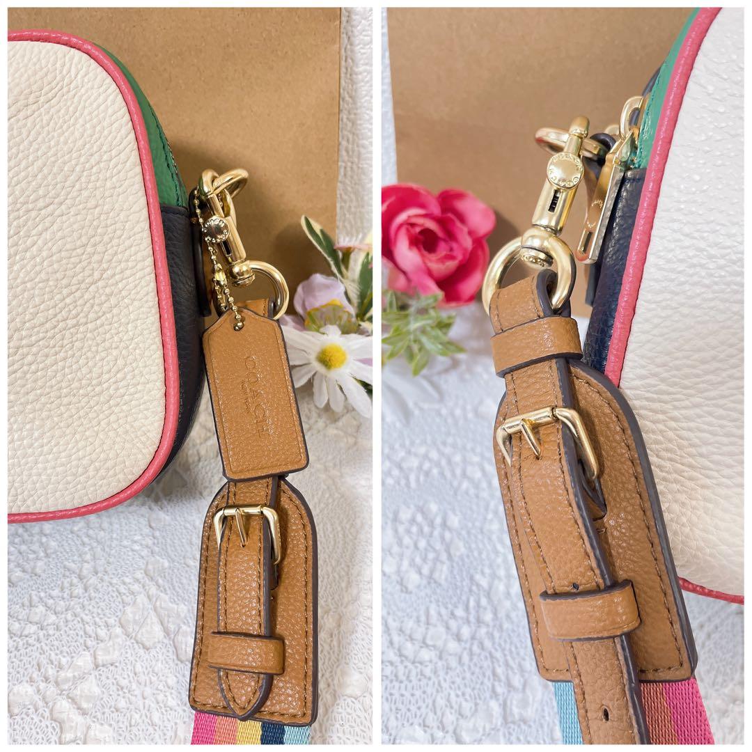 【美品】COACH コーチ ショルダーバッグ カメラバッグ 斜め掛け チャーム付