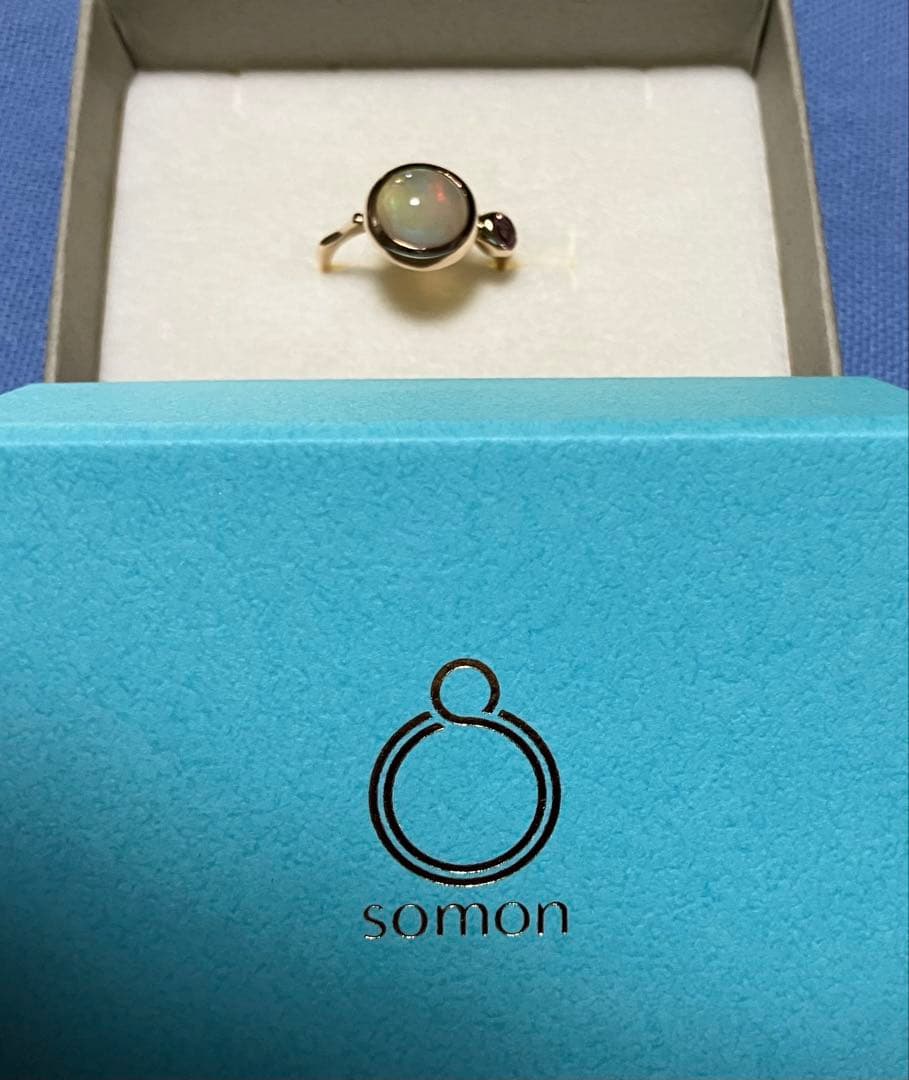 somonオパールとモルガナイトのリング11.5号