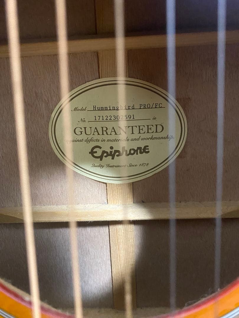 12日までの特価！！Epiphone アコースティックギター ハミングバードプロ