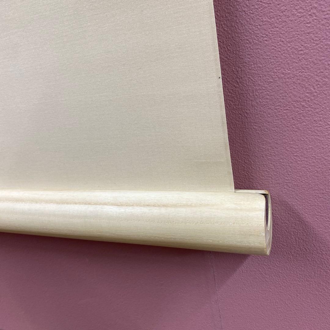 美品 掛け軸 大野橙月作 四季草花図 共箱 太巻き付 花鳥 南天 牡丹 縁起物