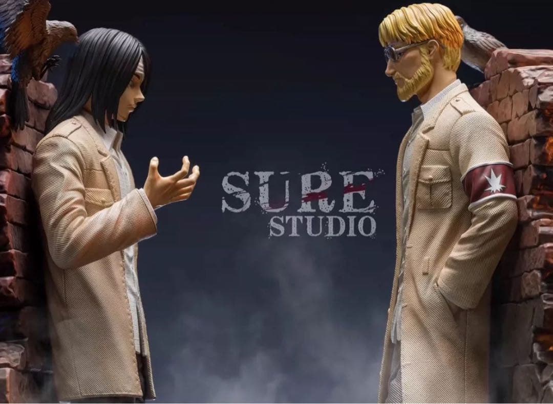 進撃の巨人 エレン ジーク 2体  ガレージキット ガレキ スタチュー①