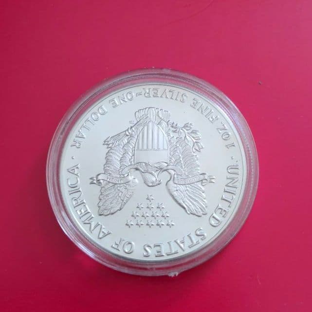 1990年イーグル銀貨1オンスカプセルケース入