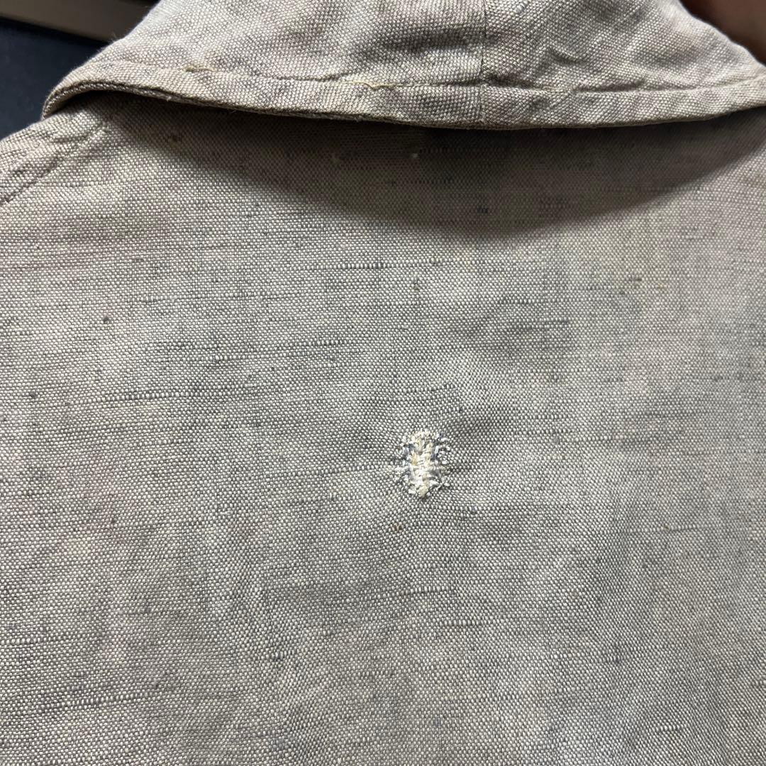 20s 30s french vintage リネン ダスターコート チンスト